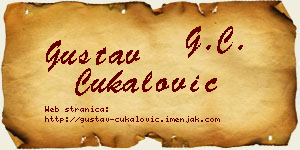 Gustav Čukalović vizit kartica